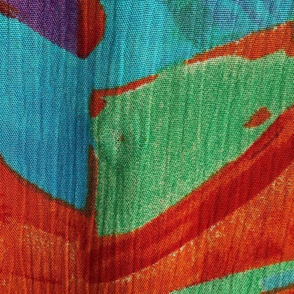 Key Lime Pie Womens Large Multicolor Cardigan Blouse Boho Festival Colorful Art - Picture 10 of 16